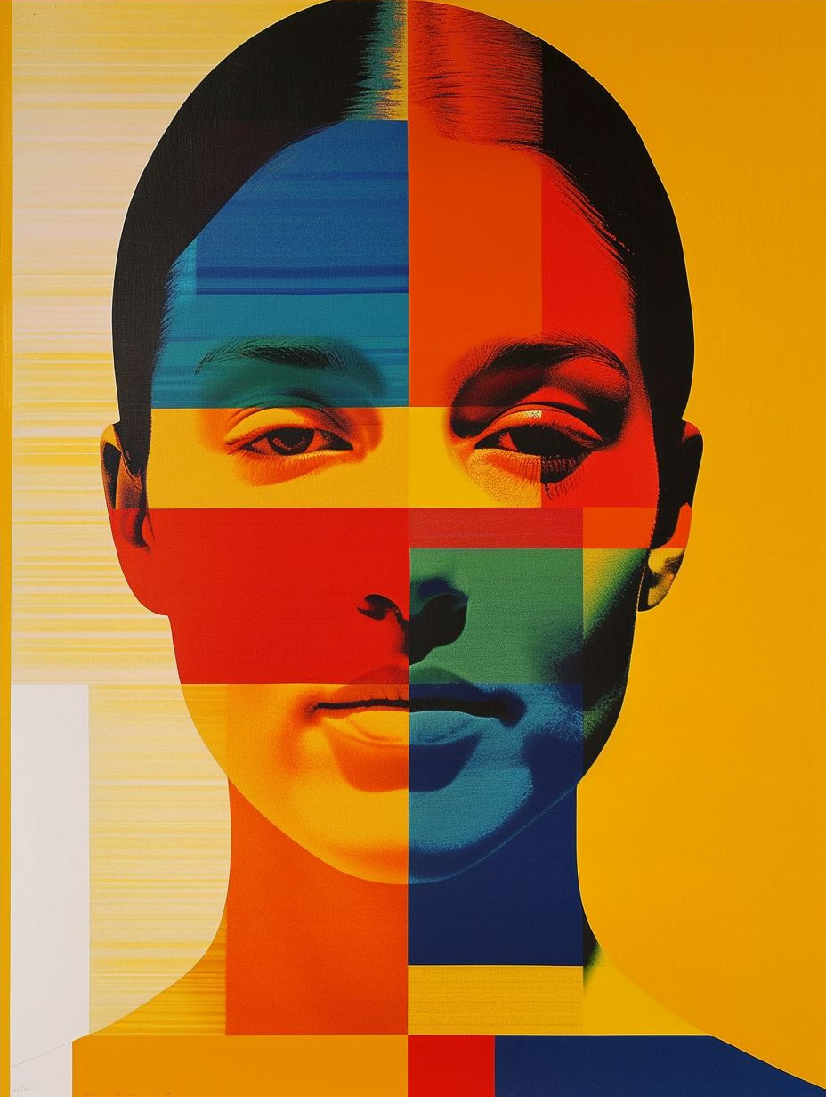 Fragmented Portraits in Primary Colors - Image 4