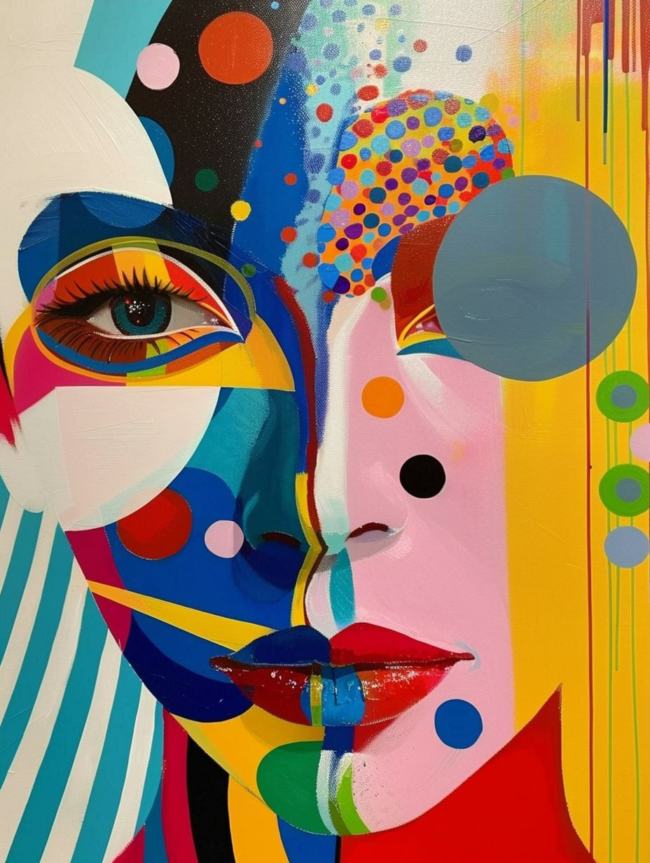 Prismatic Visions: Abstract Female Portraits - Image 3