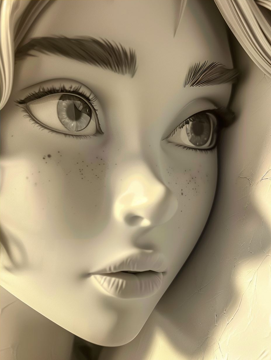 Ethereal Stylized Digital Portrait - Image 4