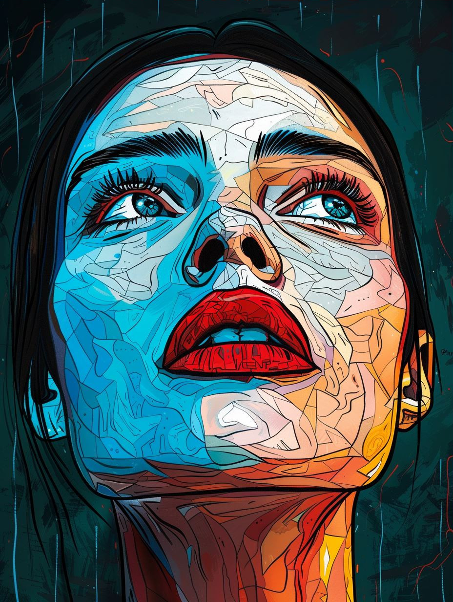 Vibrant Expressionist Portrait Study - Image 3