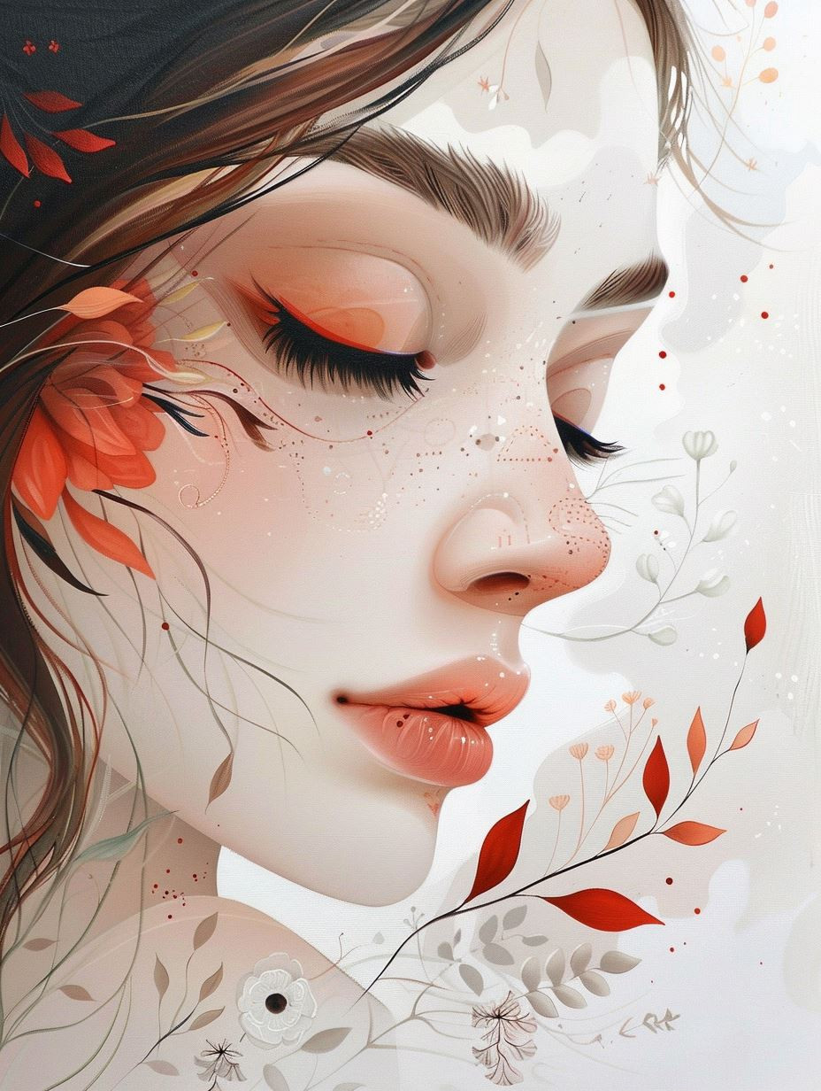 Ethereal Whispers of Feminine Grace - Image 1