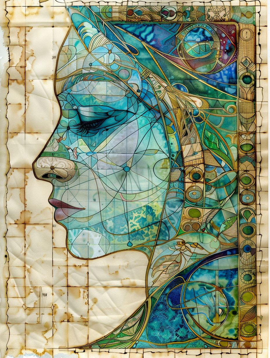 Fragmented Azure Ethereal Portraits - Image 3