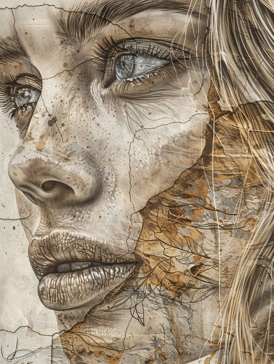 Fragmented Stone Portrait Study - Image 2