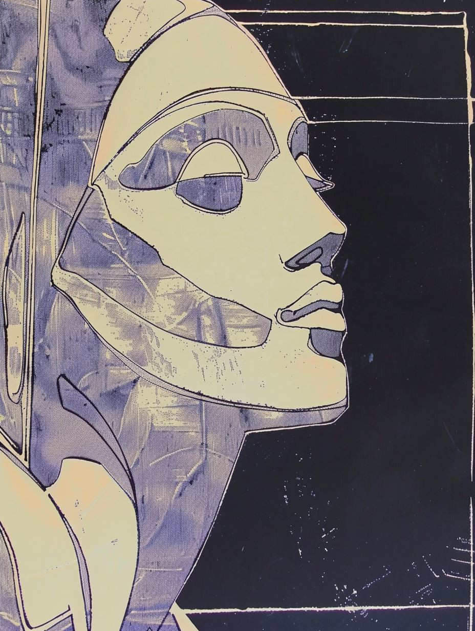 Neon Noir Geometric Portrait - Image 4