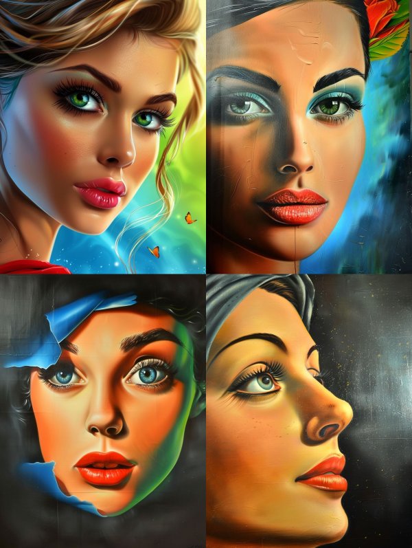 Vibrant Visions of Feminine Beauty