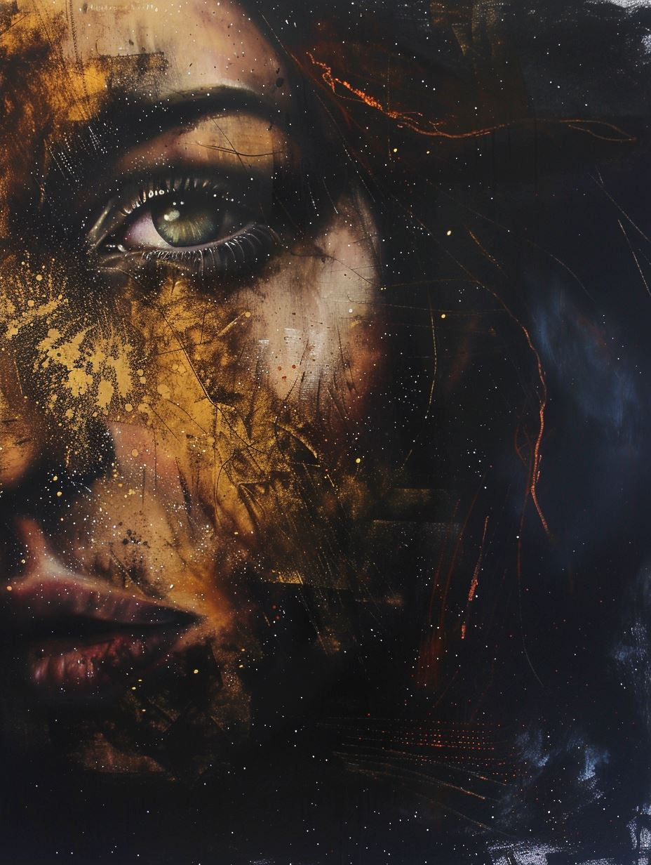 Golden Shadows Ethereal Portrait - Image 2
