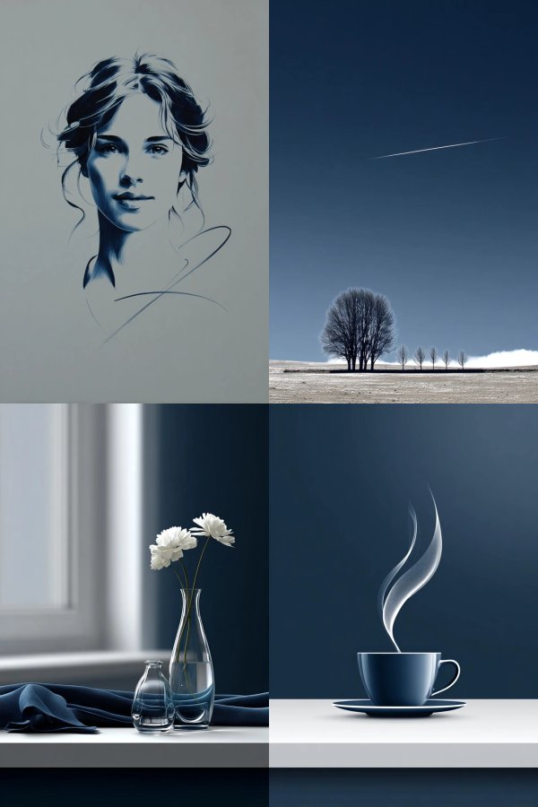 Azure Ink Elegance