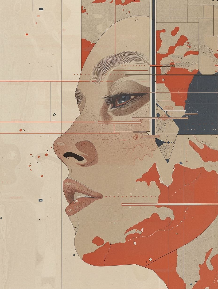 Fragmented Soul in Crimson Tones - Image 1