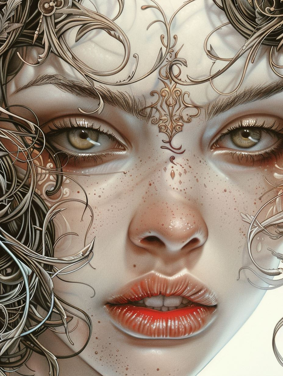 Ethereal Filigree Portrait of Grace - Image 2