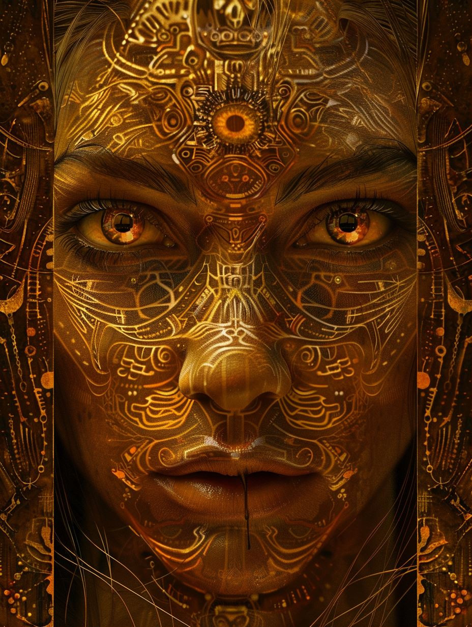 Golden Filigree Ethereal Portraits - Image 1