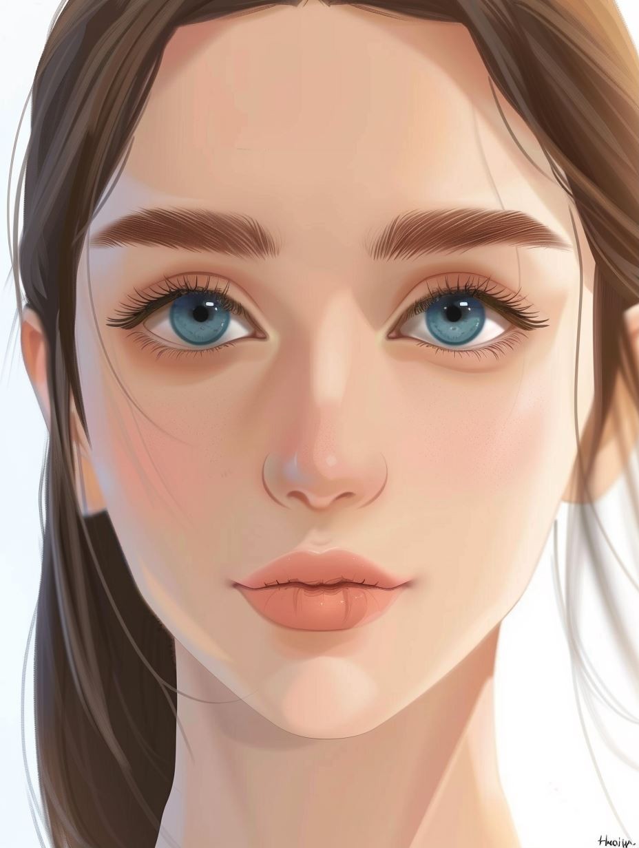 Ethereal Glow Digital Portrait
