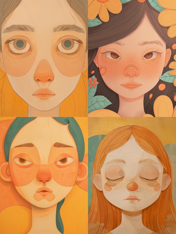 Soft Pastel Emotional Portraits