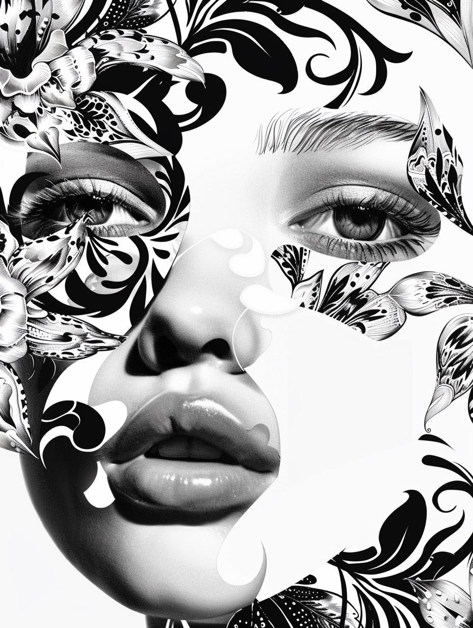 Monochrome Floral Gothic Portraits - Image 3