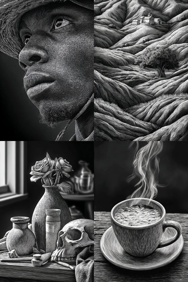 Monochrome Visions: A Study in Texture