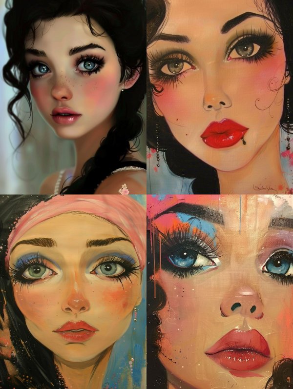 Ethereal Gazes: A Study of Feminine Beauty