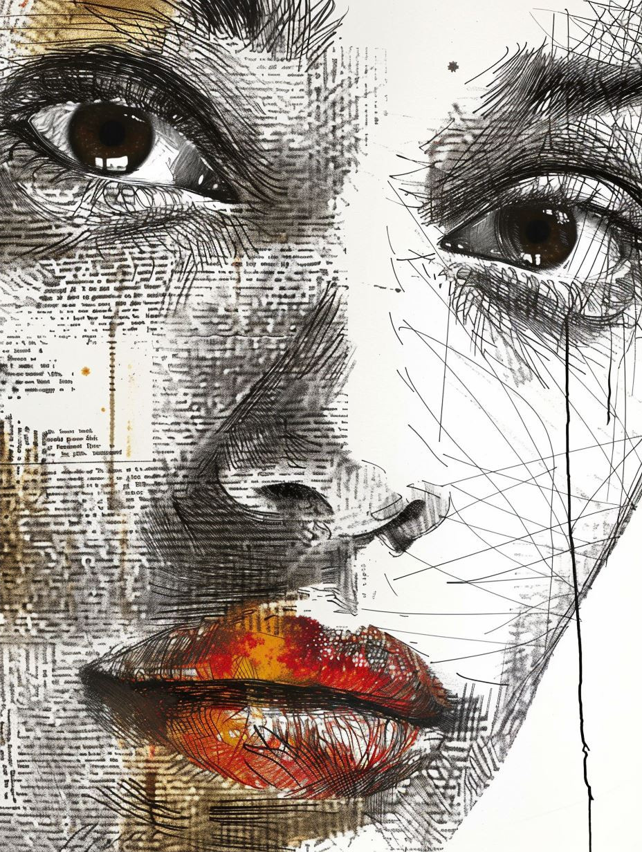 Fragmented Gaze in Ink - Image 2