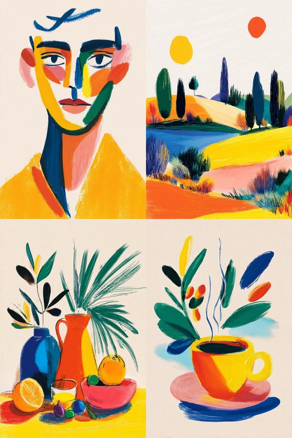 Vibrant Modernist Art Collection