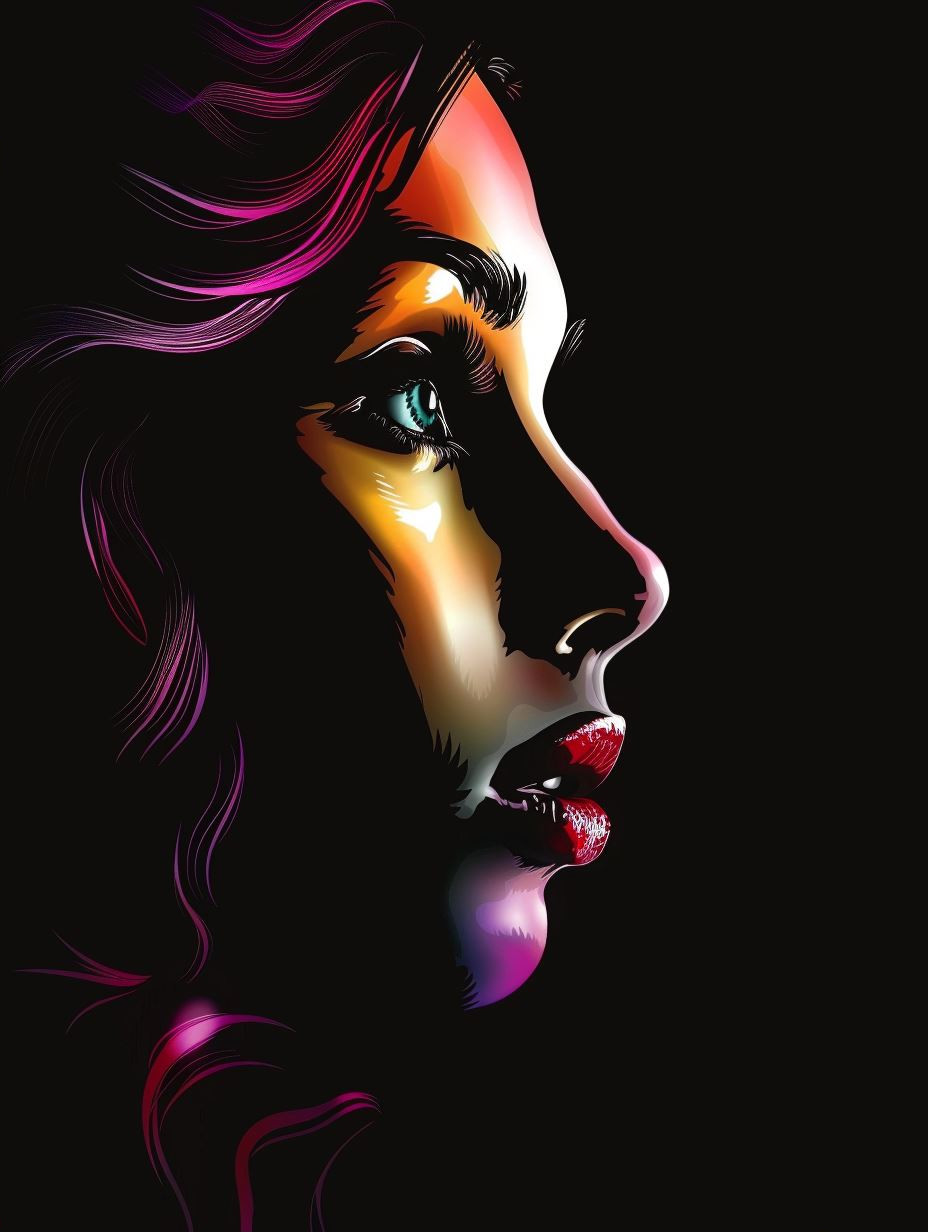 Neon Dreams: Digital Portrait Series - Image 2