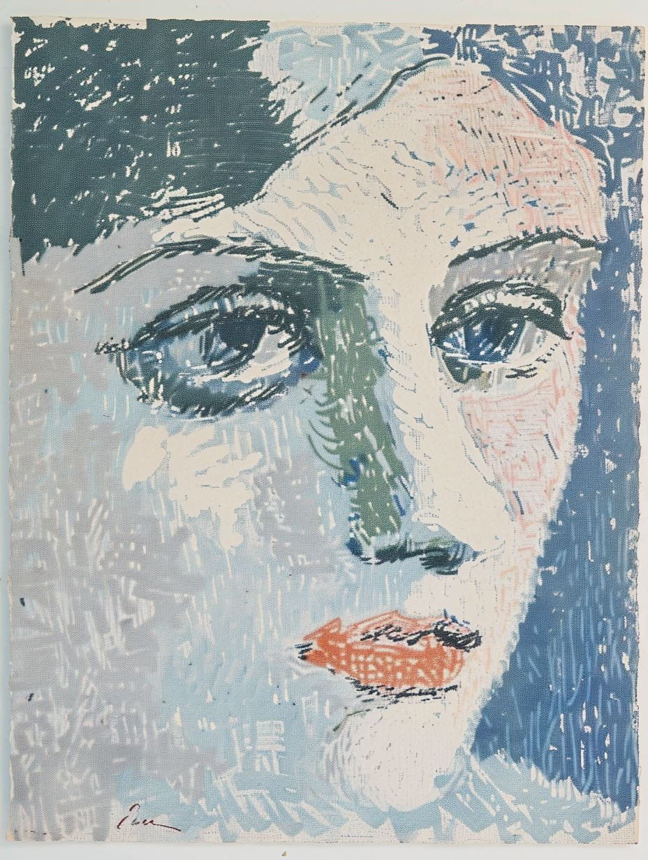 Fragmented Gaze in Pastel Hues - Image 4