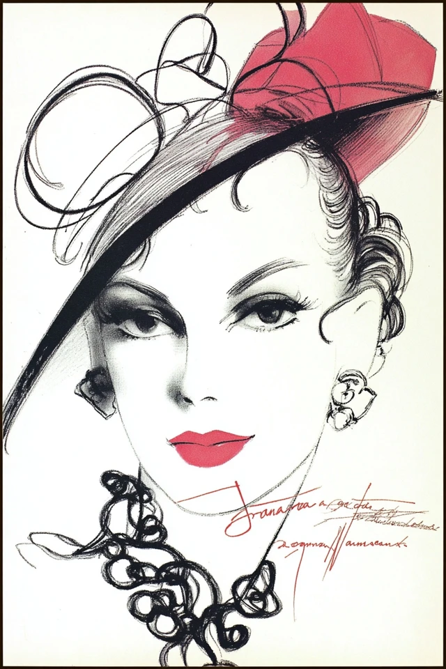 Crimson Couture Sketch - Image 1