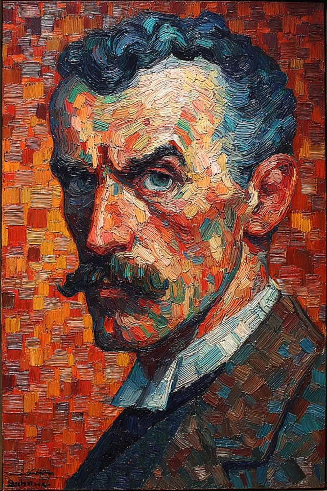 Impressionist Mosaic Portrait - Image 1