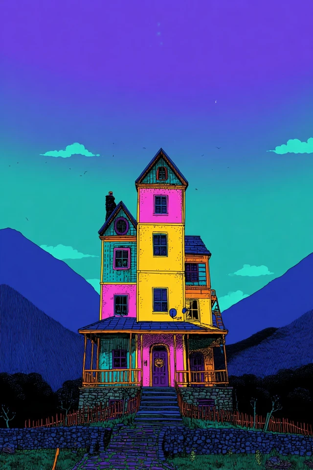 Neon Dreams: A Surrealist Digital Collage - Image 6
