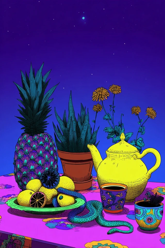Neon Dreams: A Surrealist Digital Collage - Image 3