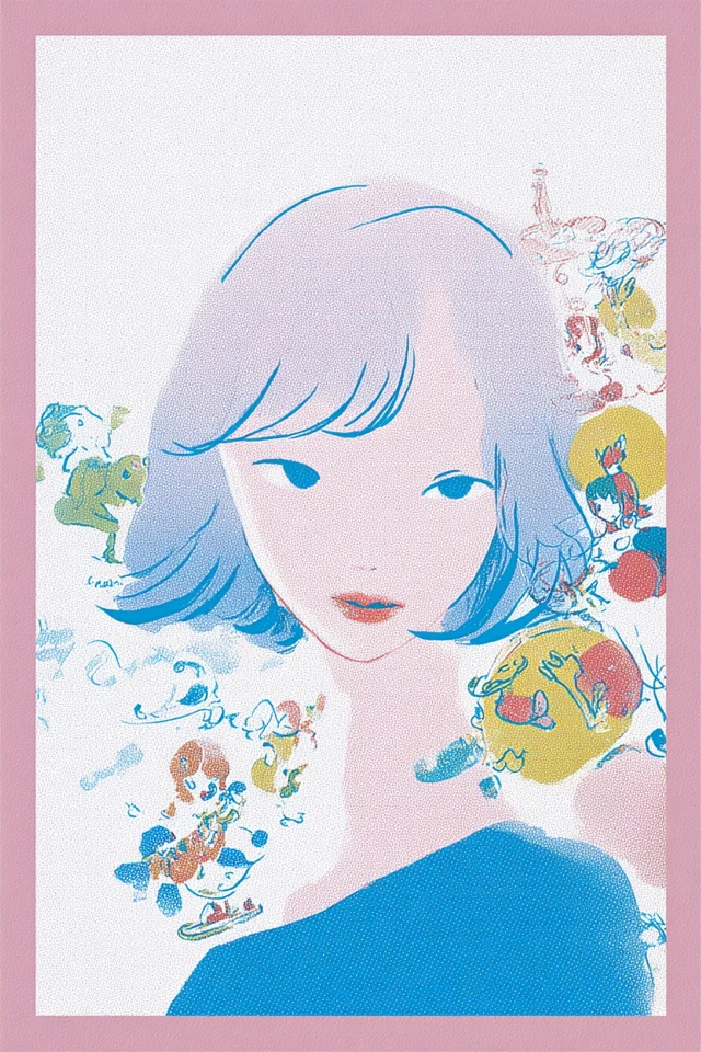 Pastel Dreams in Blue and Pink - Image 1