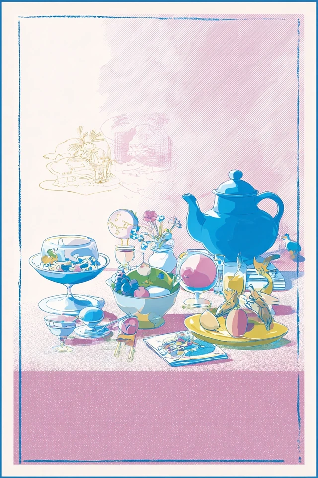 Pastel Dreams in Blue and Pink - Image 3