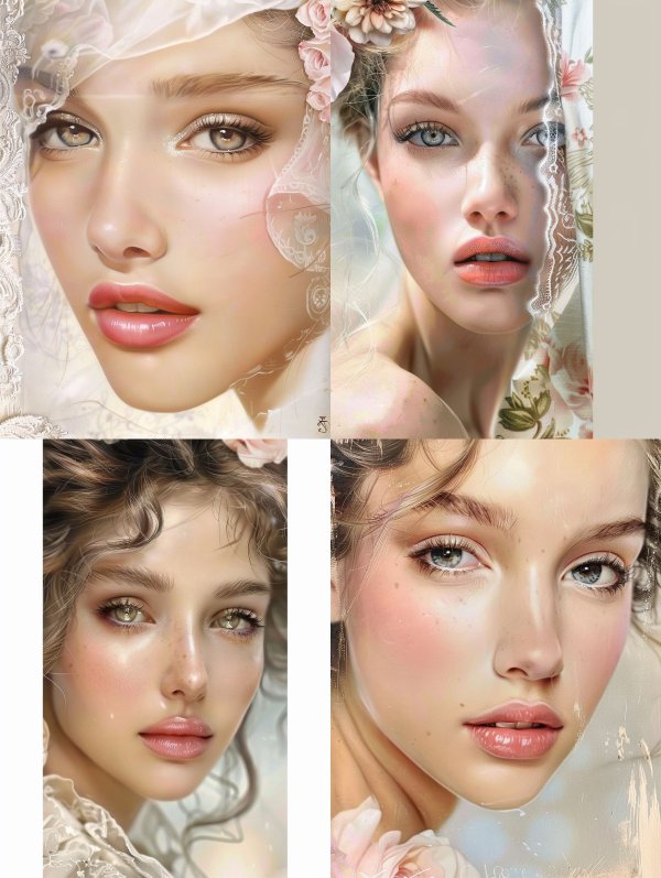 Ethereal Glow Porcelain Portraits