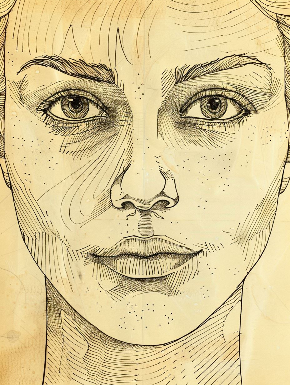 Surrealist Pencil Portrait Studies - Image 3