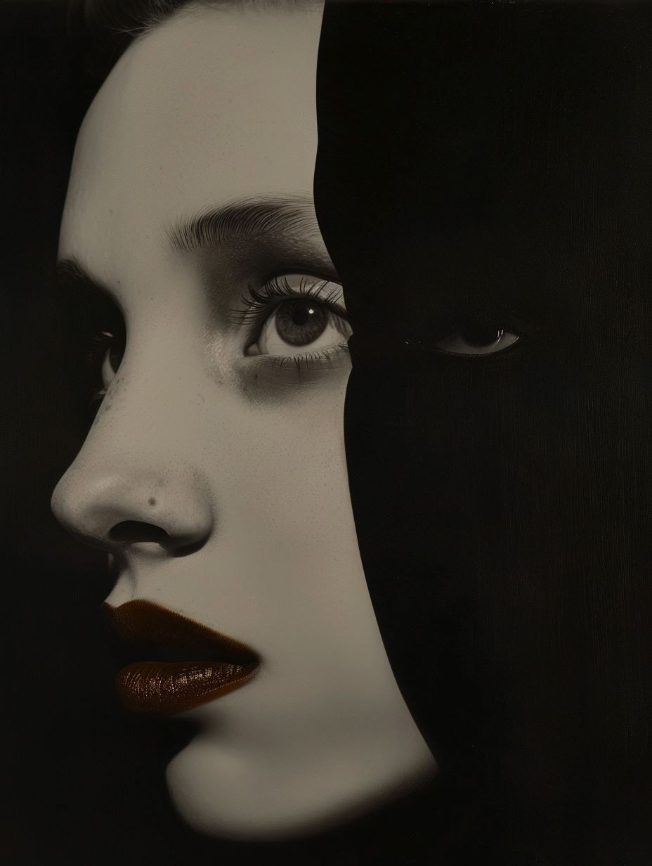 Crimson Velvet Portrait Study - Image 3