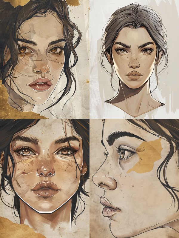 Ethereal Gaze: Digital Portrait Studies