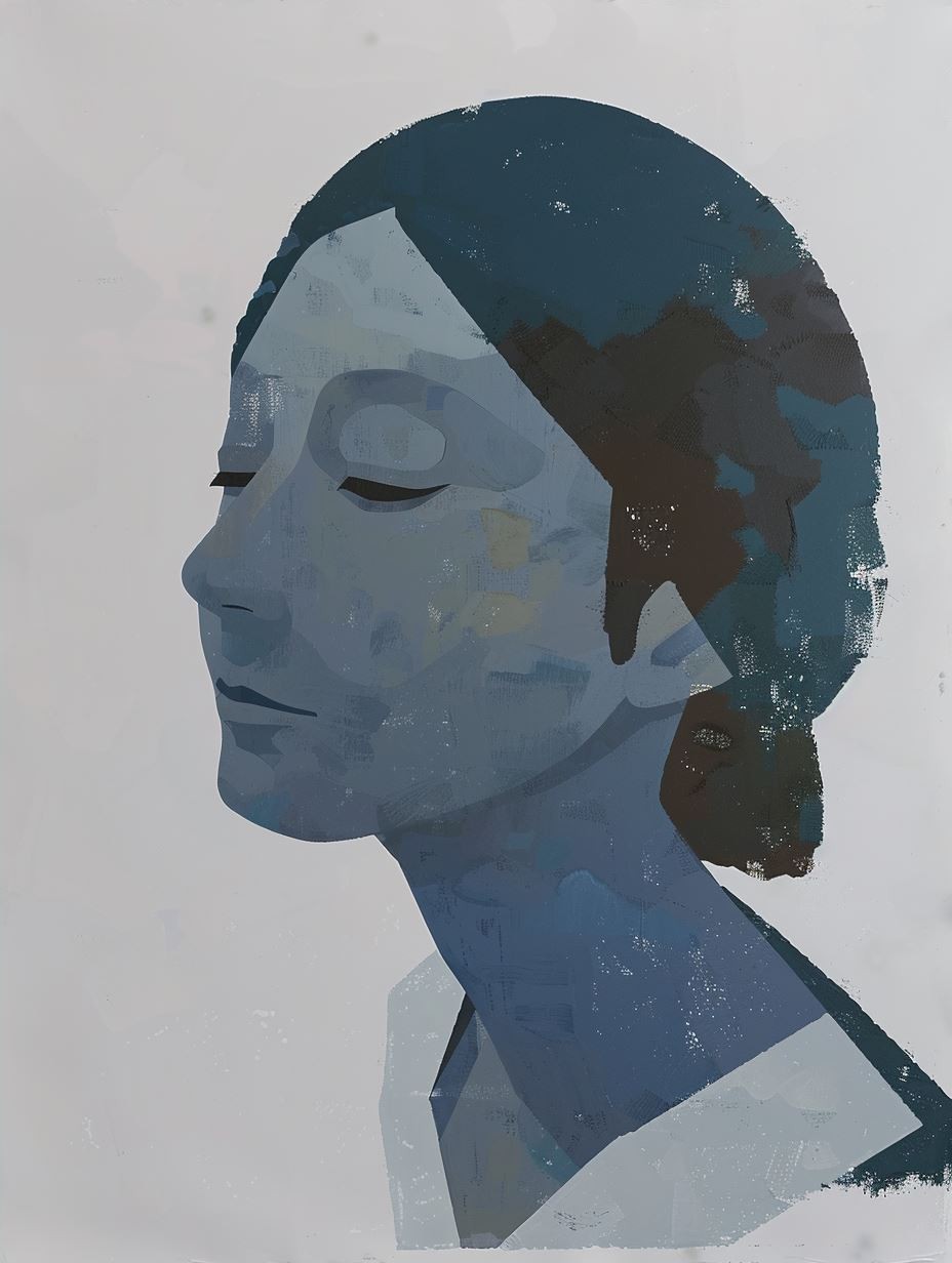 Melancholy in Muted Blue - Image 2