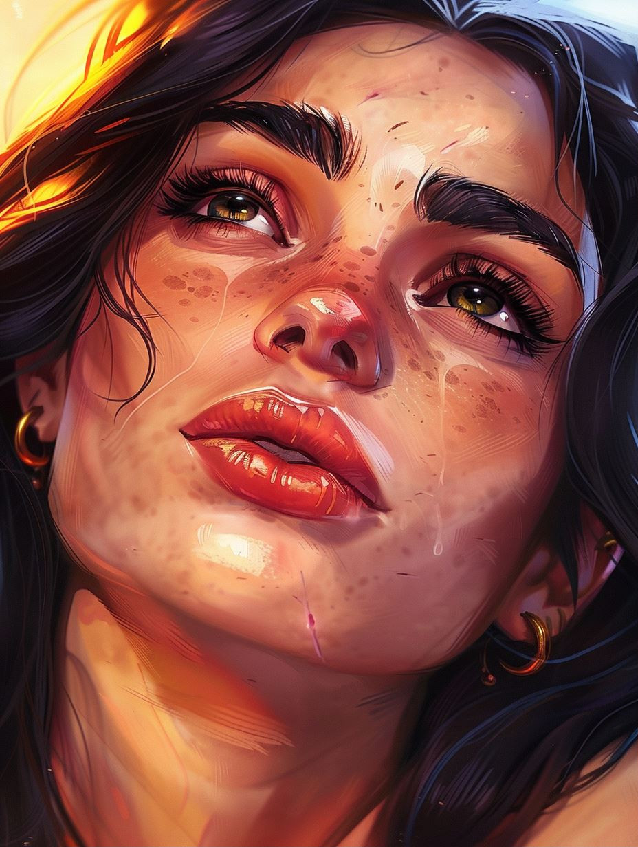 Ethereal Gaze: Digital Portrait Studies - Image 1