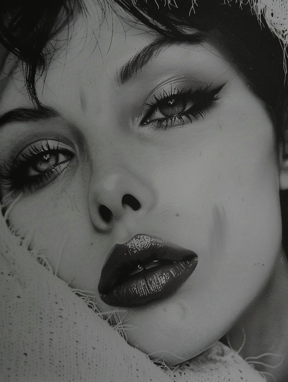 Moody Monochrome Noir Portrait