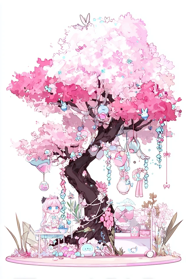Pastel Pink Fantasy Art Collection - Image 5