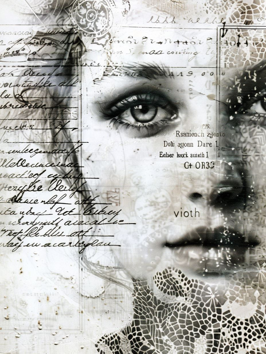Whispers of Vintage Ink Portraits - Image 1