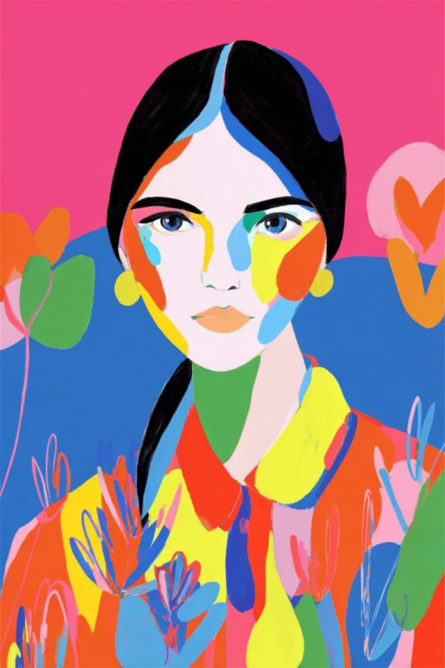 Vibrant Prism Portrait