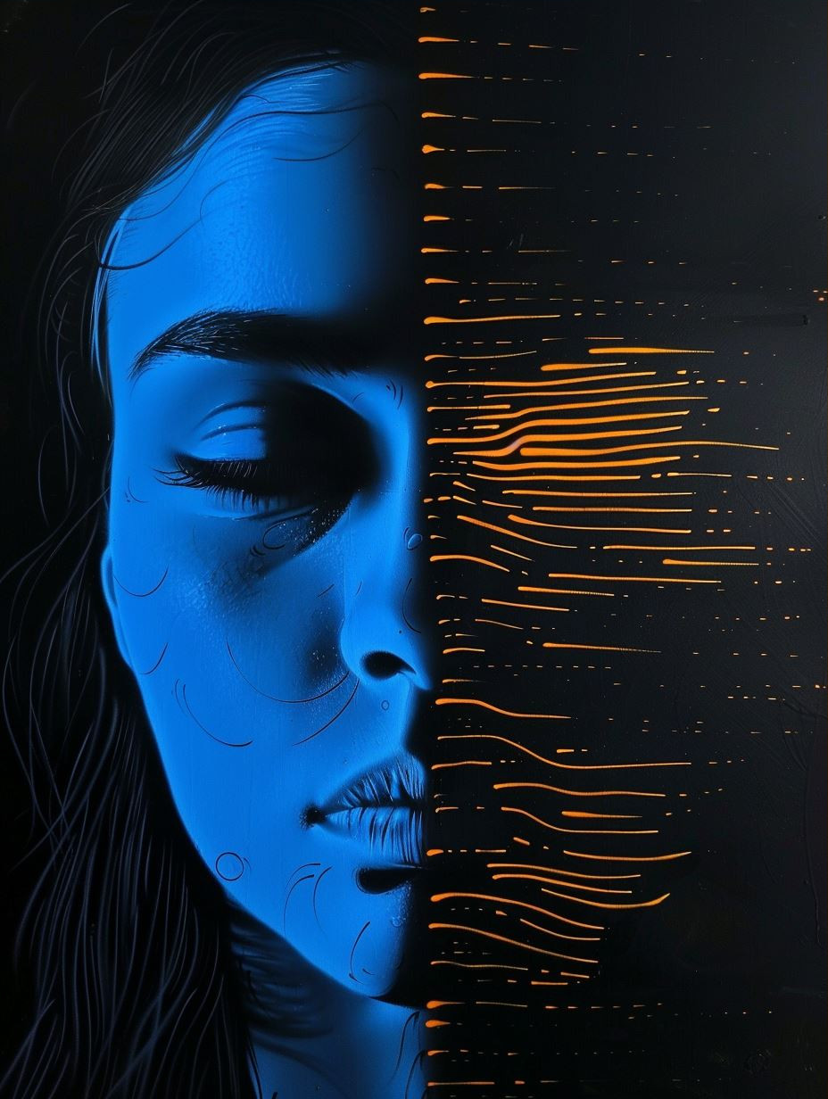 Neon Azure Digital Soul - Image 3
