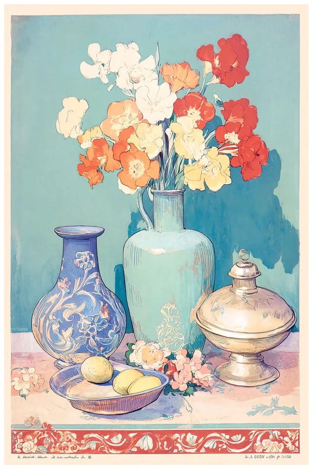 Vintage Art Nouveau Elegance - Image 3