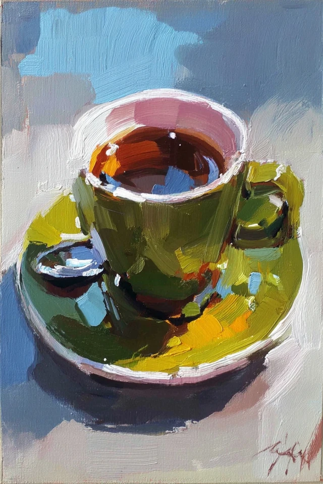 Vibrant Brushstrokes: A Study in Color - Image 4