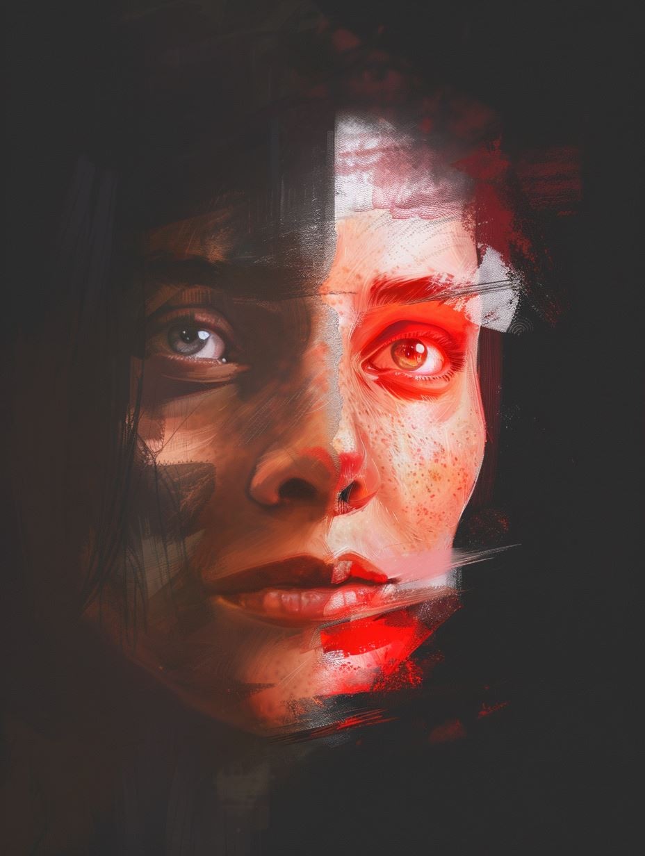 Gritty Digital Expressionist Portrait - Image 3