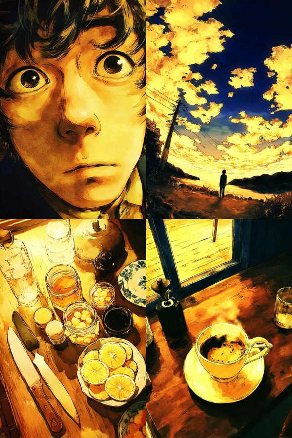 Golden Hour Melancholy Collage