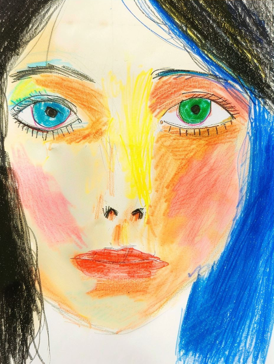 Prismatic Scribble Portrait Study - Image 3