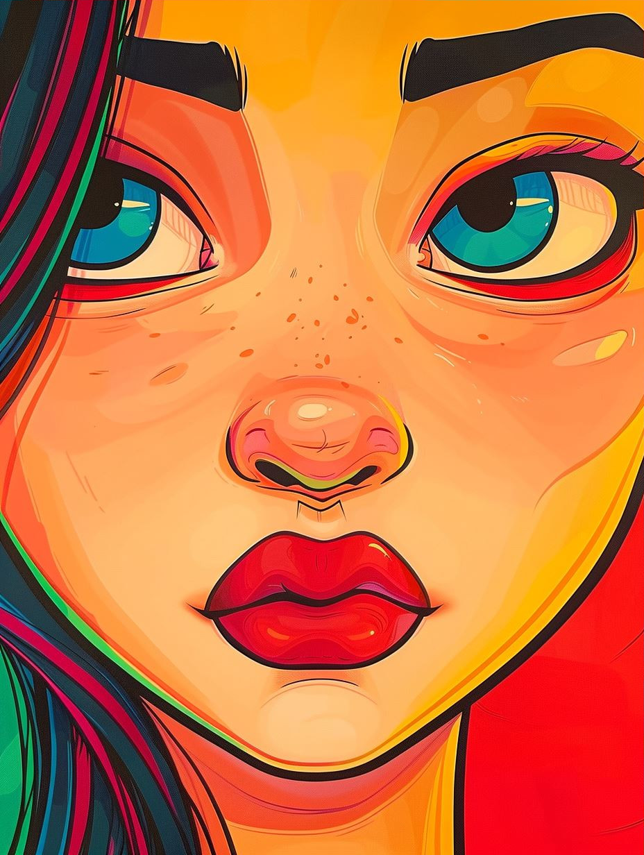 Vibrant Stylized Female Portraits - Image 3