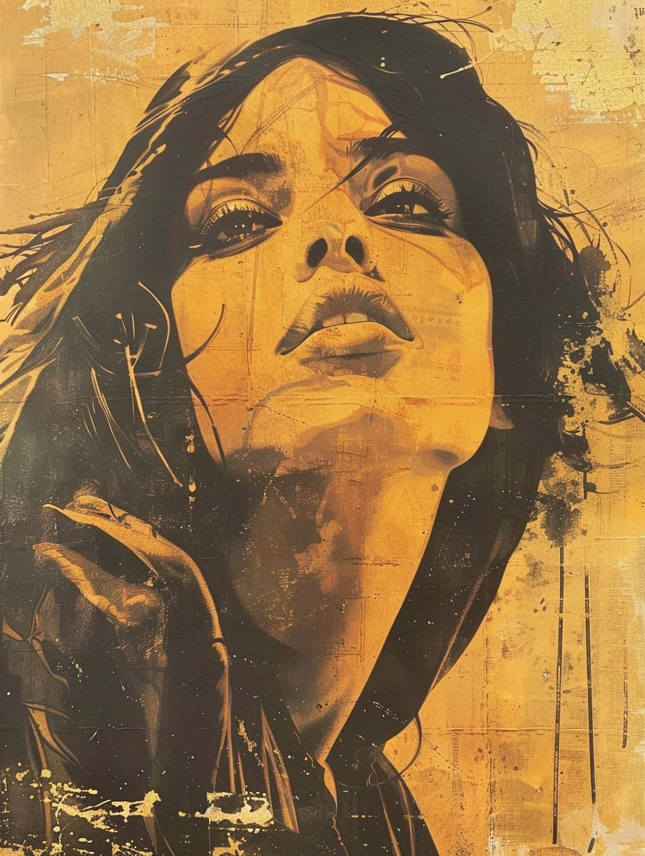 Golden Noir Urban Portrait - Image 3