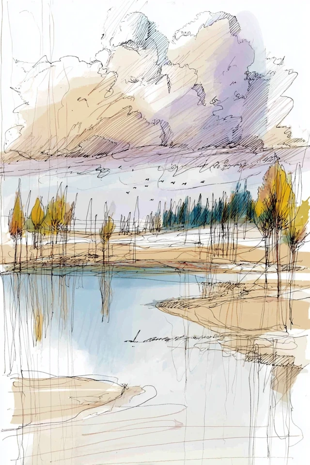 Artistic Sketches: A Study in Line and Color - Image 2