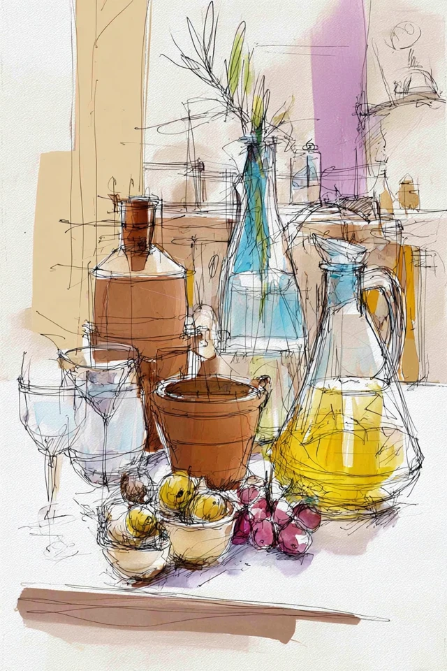 Artistic Sketches: A Study in Line and Color - Image 3