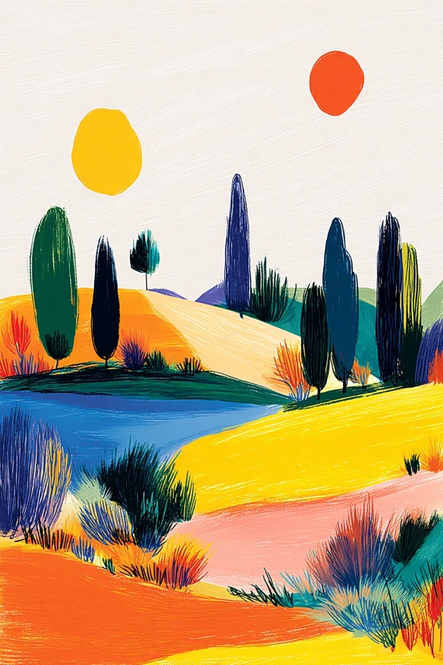 Vibrant Modernist Art Collection - Image 2